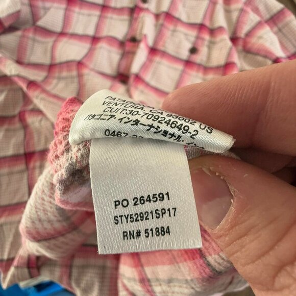Patagonia Men's A/C® Short Sleeve Beach Shirt Plaid Pink XL - Picture 4 of 6